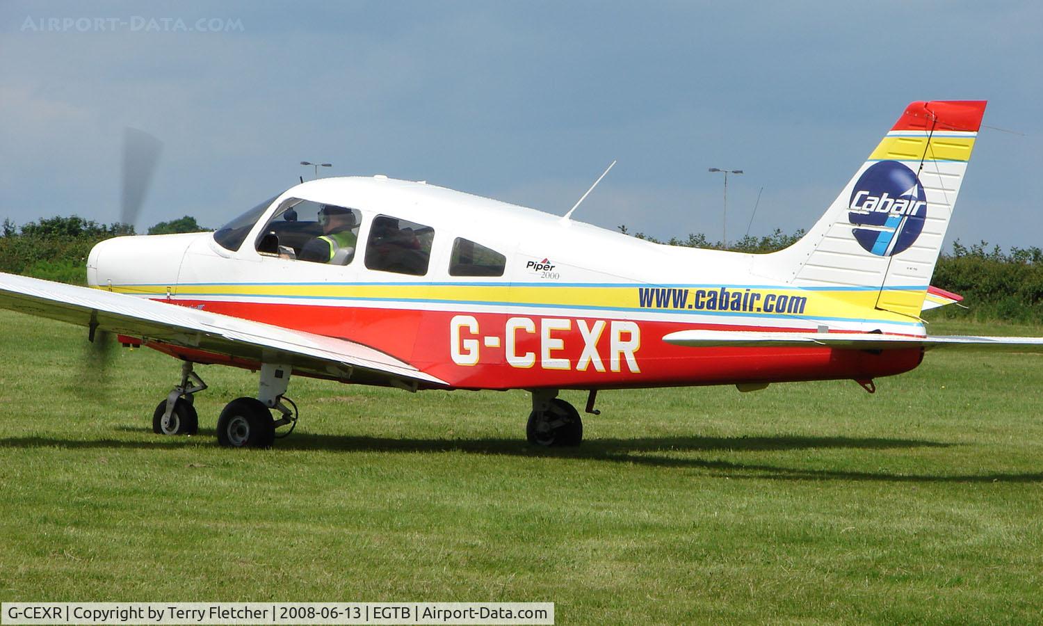 G-CEXR, 2000 Piper PA-28-161 Cherokee Warrior III C/N 2842076, Visitor  during  AeroExpo 2008 at Wycombe Air Park , Booker , United Kingdom