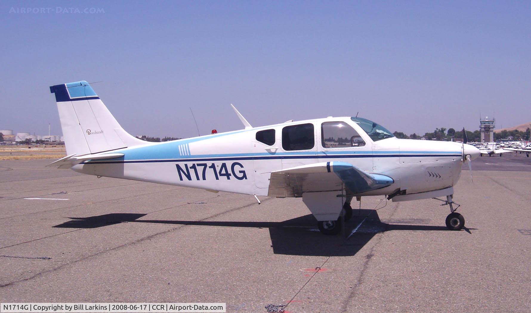 N1714G, 1962 Beech 35-B33 Debonair C/N CD-482, Right side with its hat off.