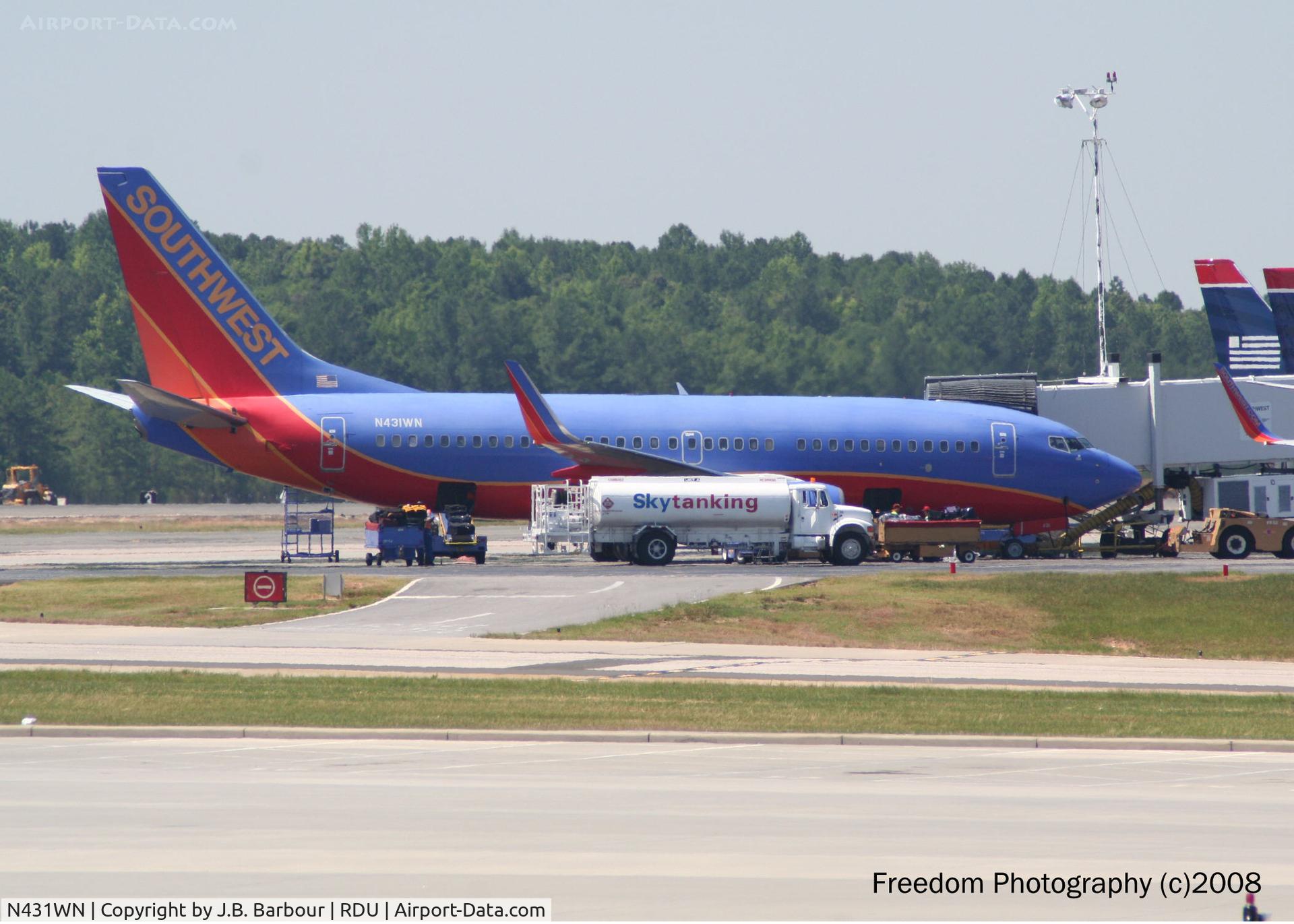 N431WN, 2002 Boeing 737-7H4 C/N 29845, N/A