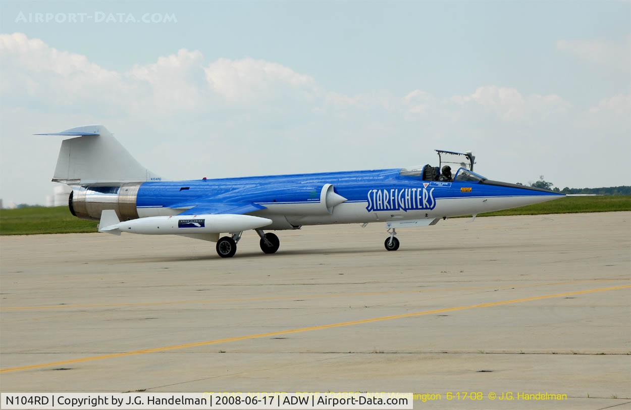 N104RD, 1963 Lockheed CF-104G C/N 104850, Taxi to take off at NAF Washington