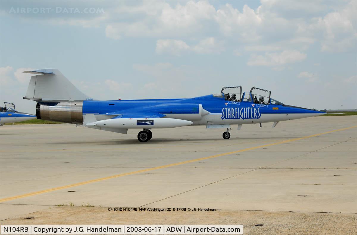 N104RB, 1962 Lockheed CF-104D Starfighter C/N 583A-5302, At NAF Washington Andrews AFB Maryland
