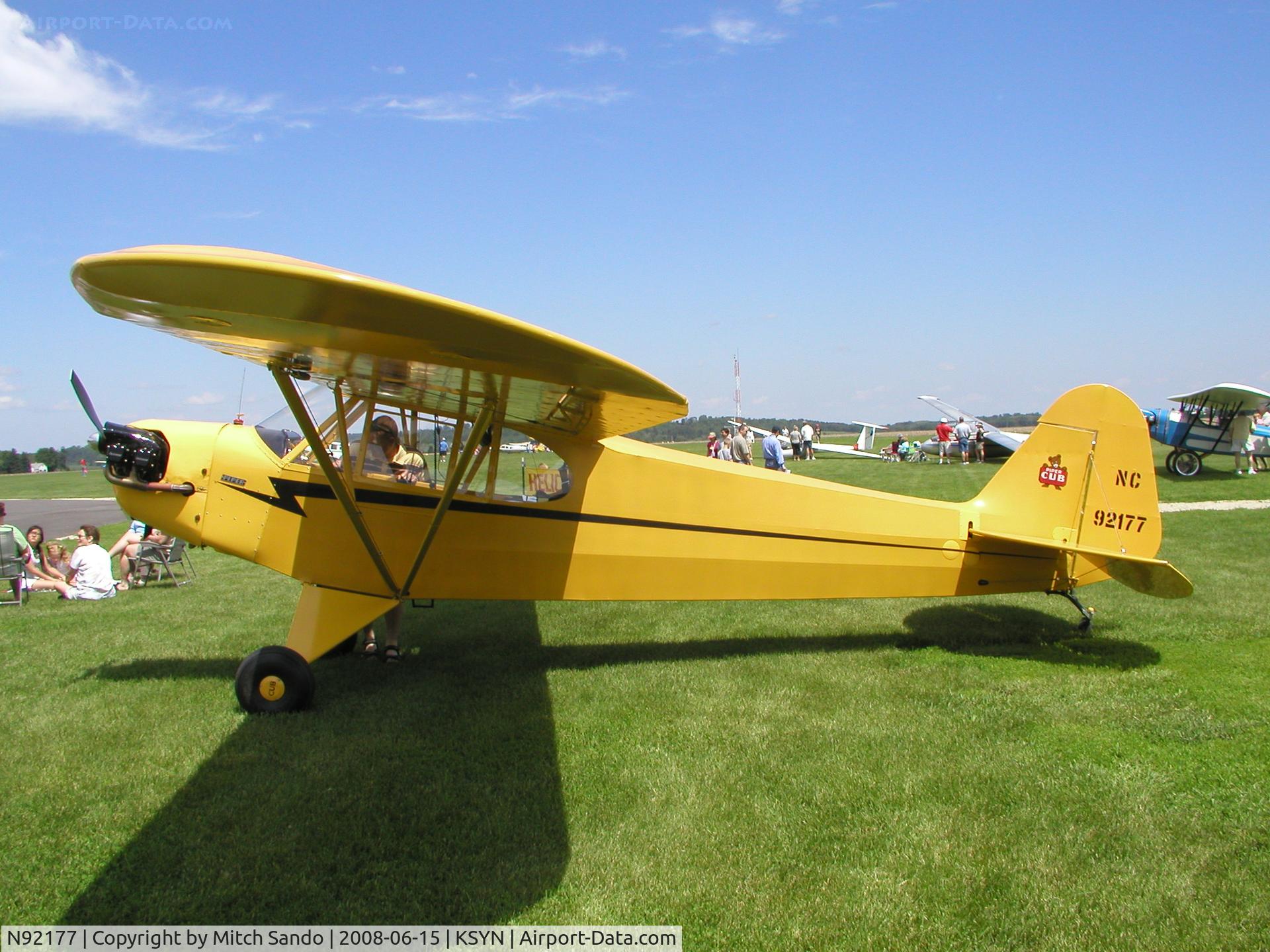 N92177, 1946 Piper J3C-65 Cub Cub C/N 16617, Stanton Father's Day Fly-In 2008.