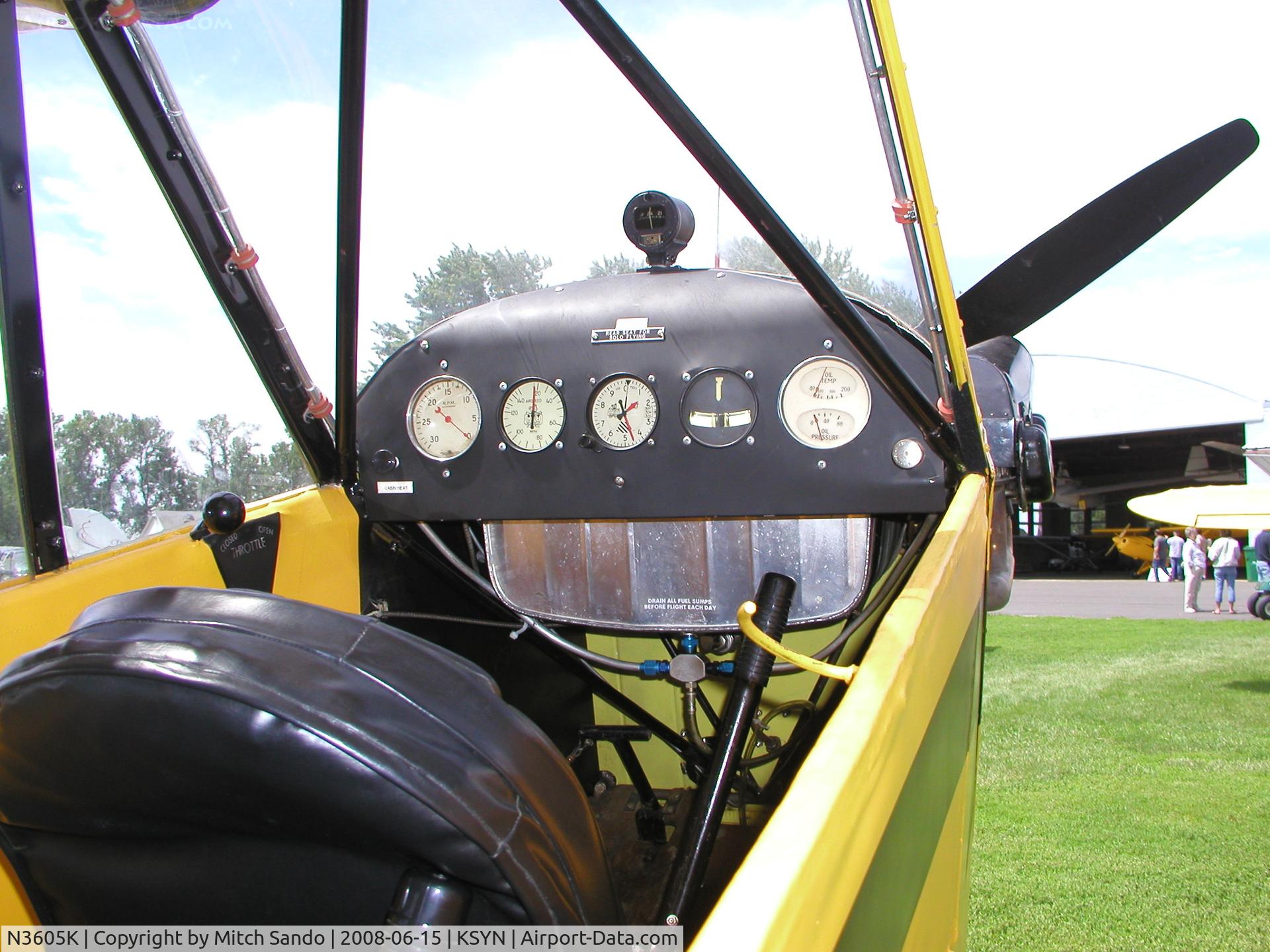 N3605K, 1946 Piper J3C-65 Cub C/N 22306, Stanton Father's Day Fly-In 2008.