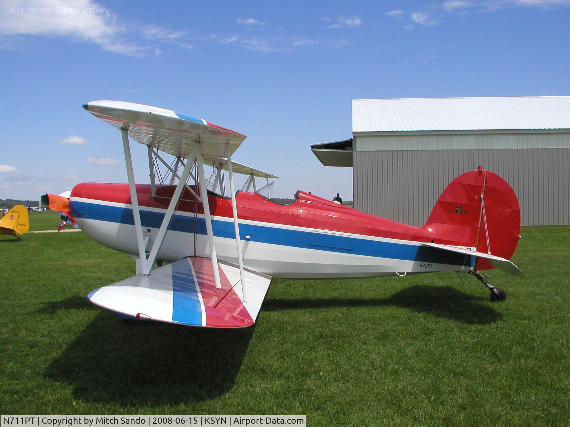 N711PT, 1976 Great Lakes 2T-1A-2 Sport Trainer C/N 0731, Stanton Father's Day Fly-In 2008.