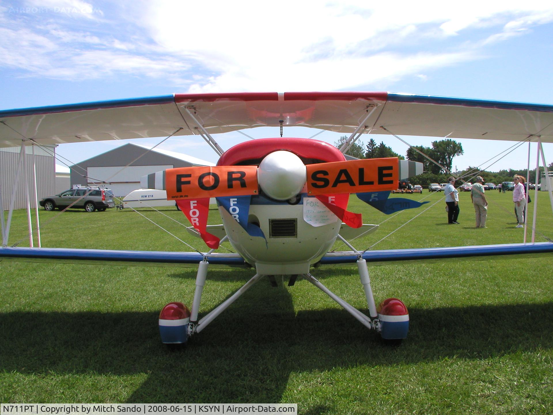 N711PT, 1976 Great Lakes 2T-1A-2 Sport Trainer C/N 0731, Stanton Father's Day Fly-In 2008.