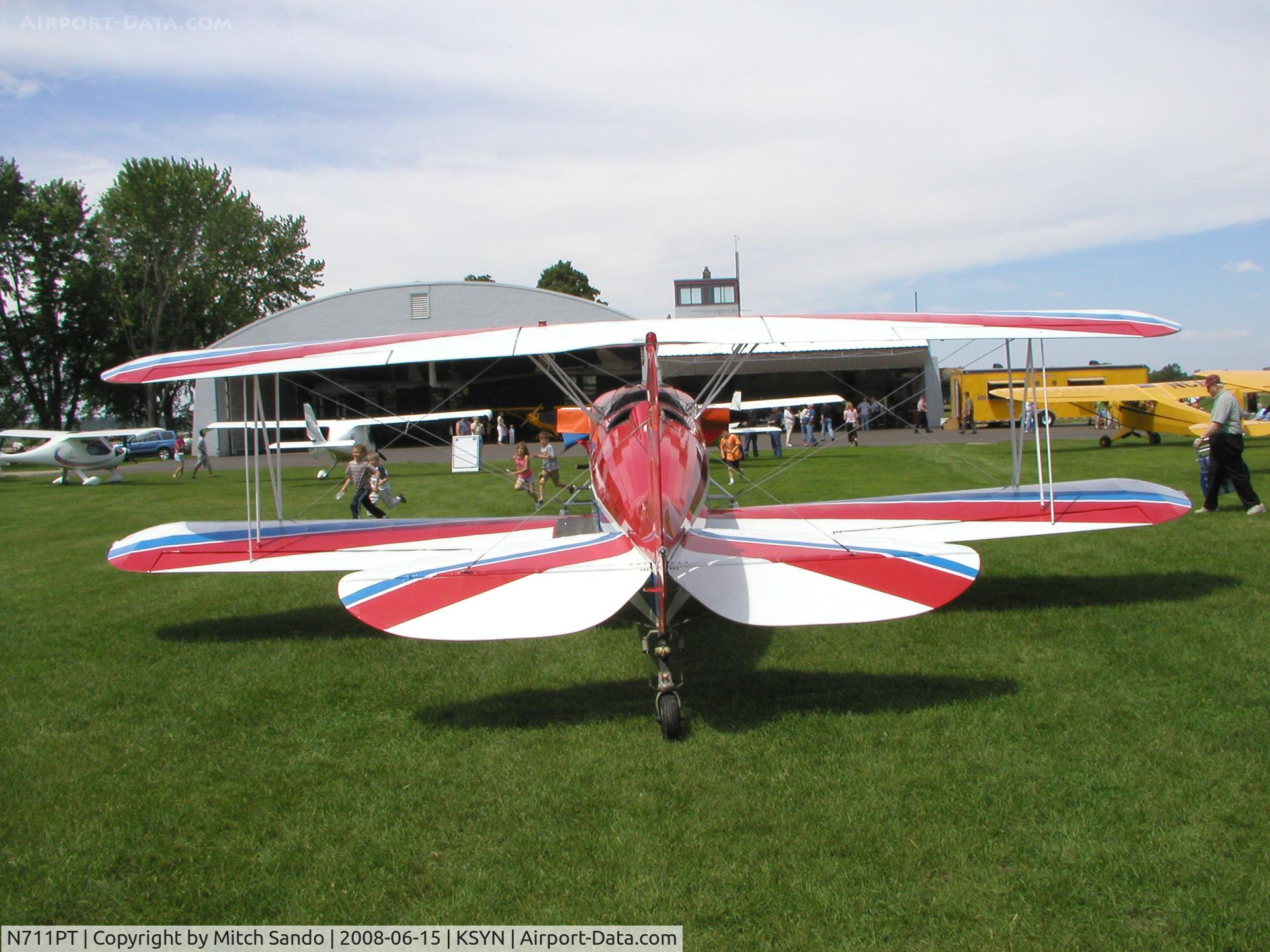 N711PT, 1976 Great Lakes 2T-1A-2 Sport Trainer C/N 0731, Stanton Father's Day Fly-In 2008.