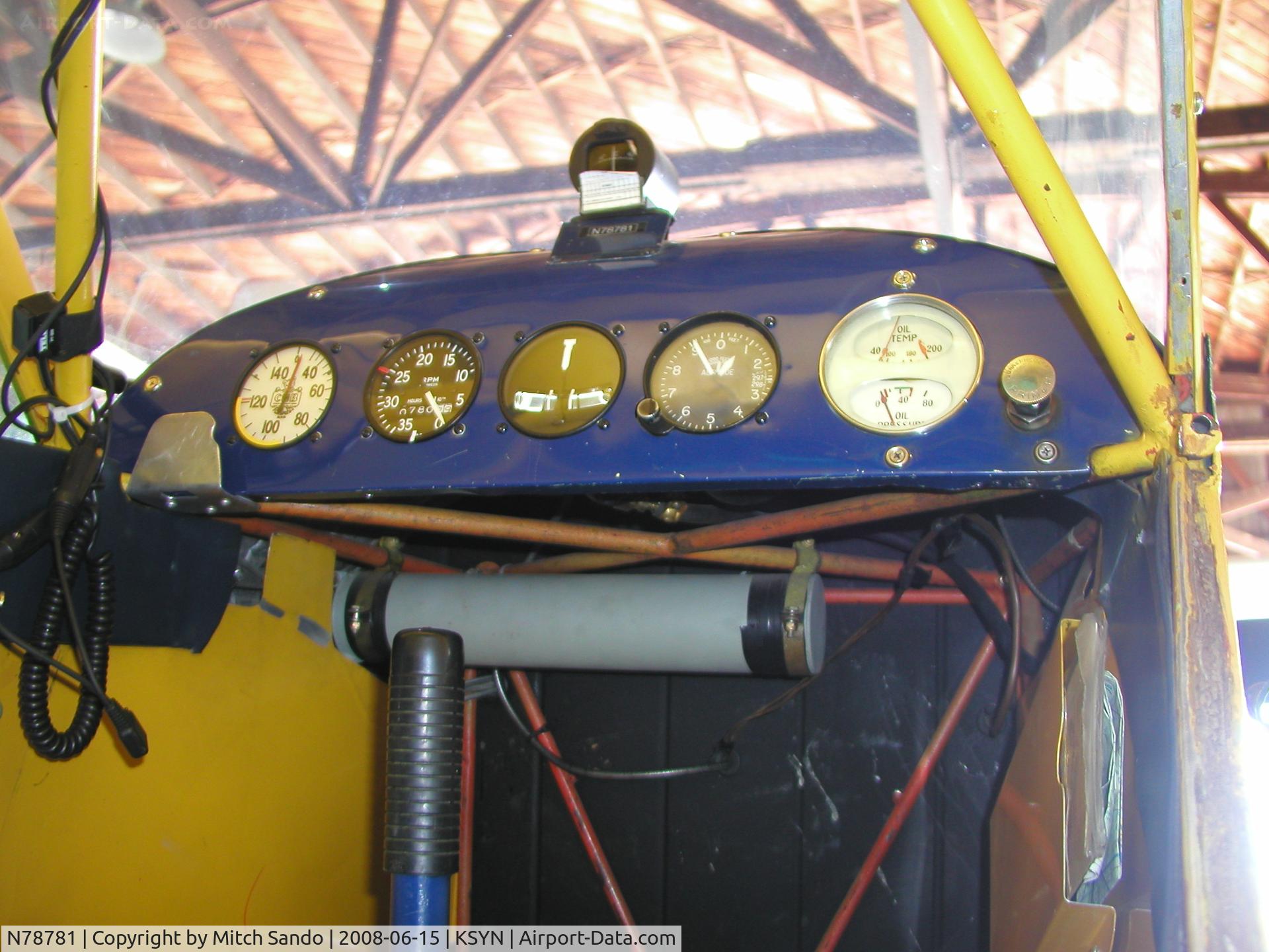N78781, 1947 Piper PA-11 Cub Special C/N 11-1559, Stanton Father's Day Fly-In 2008.