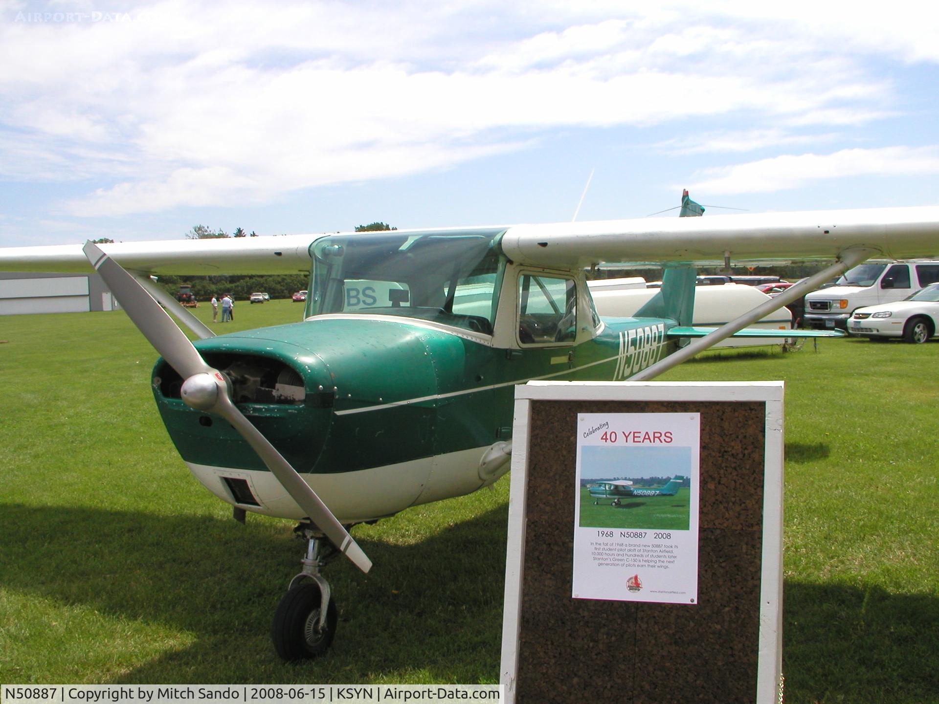 N50887, 1968 Cessna 150J C/N 15069620, Stanton Father's Day Fly-In 2008.