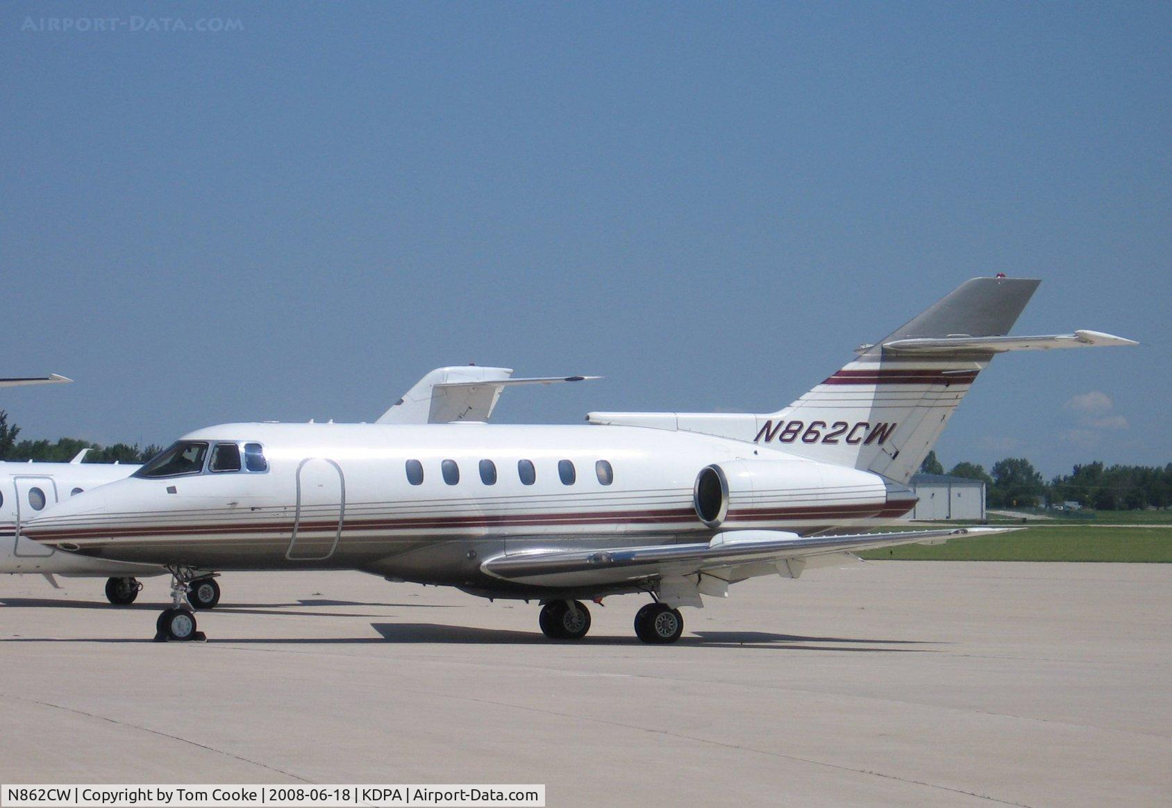 N862CW, 1986 British Aerospace BAe.125 Series 800A C/N 258062, Hawker