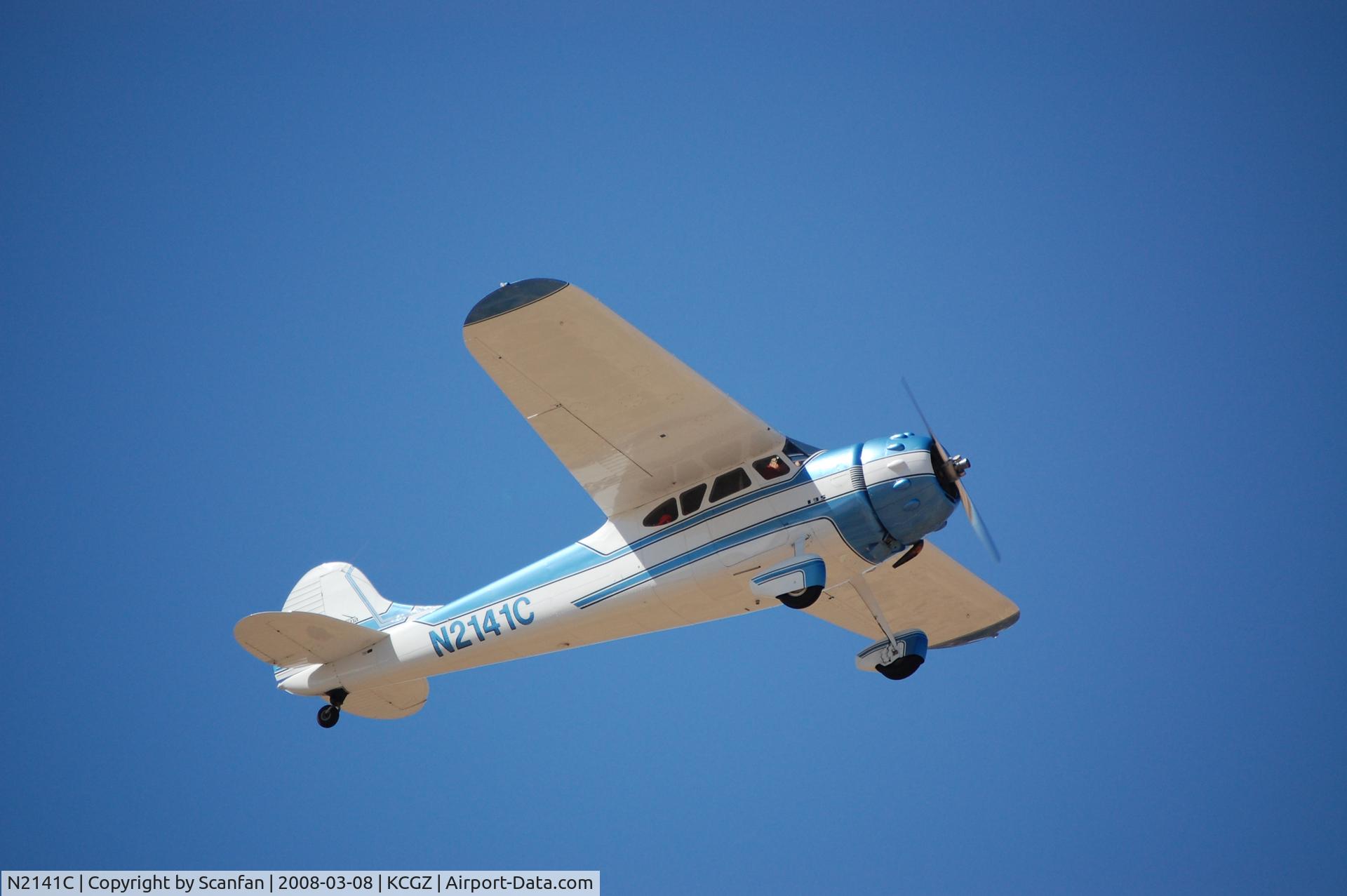 N2141C, 1954 Cessna 195B Businessliner C/N 16126, 195B Fly By