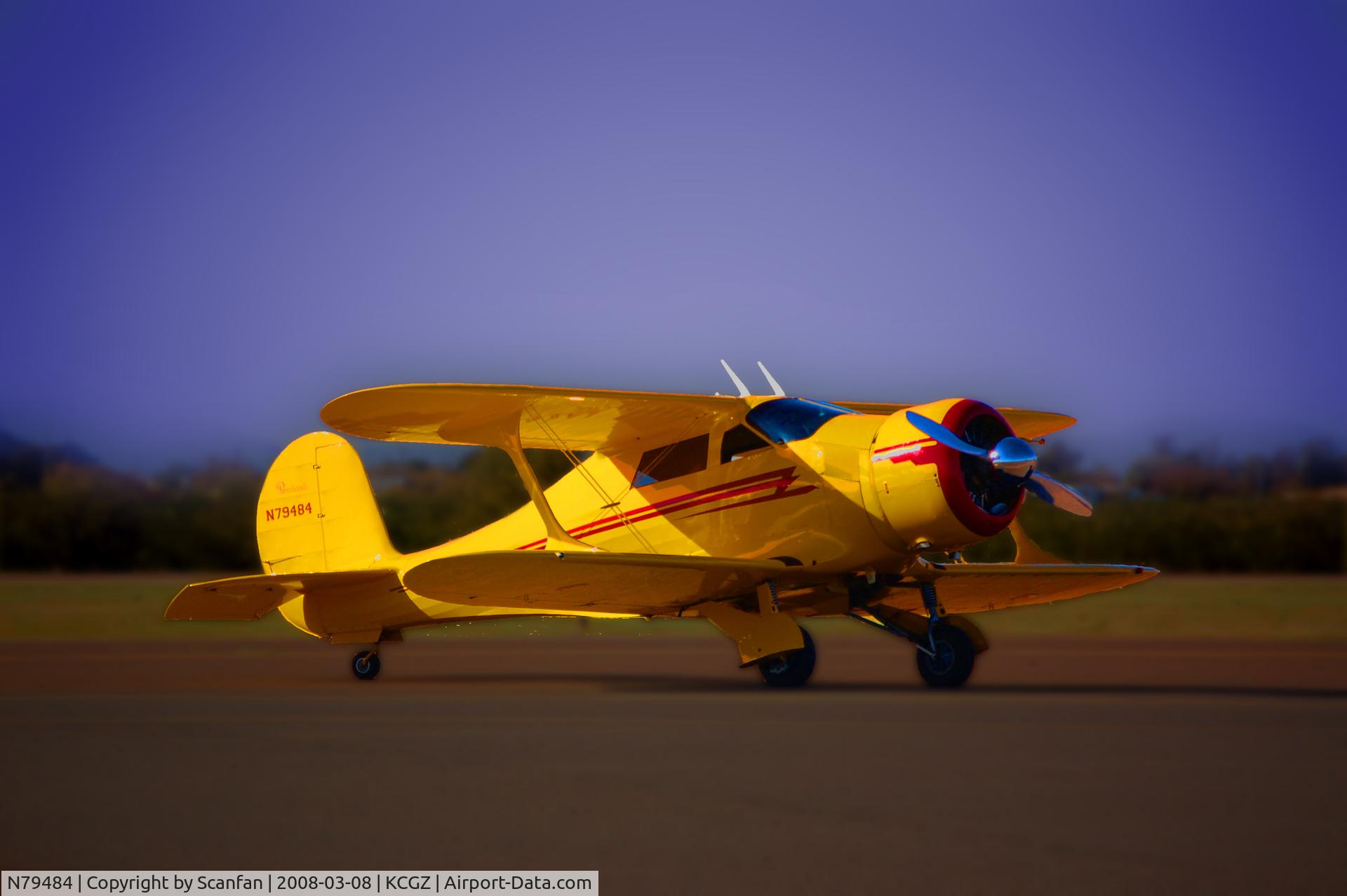 N79484, 1943 Beech D17S Staggerwing C/N 4917, Staggerwing on ramp