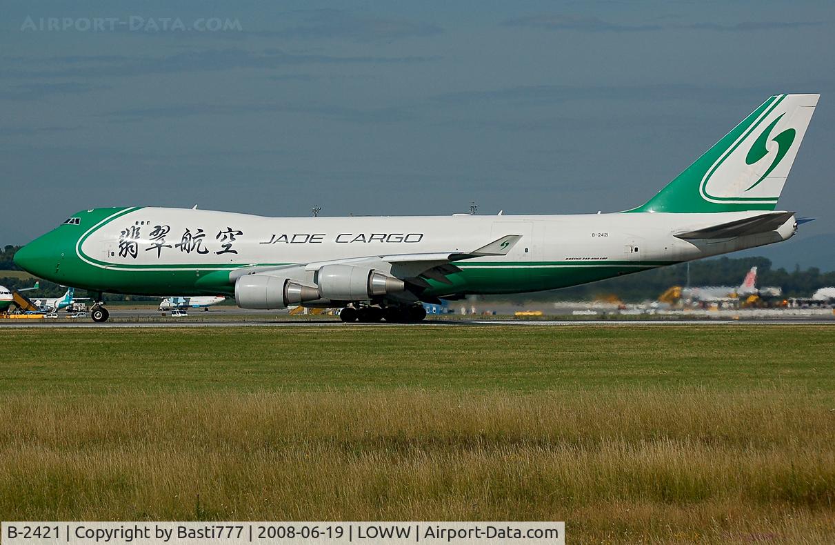 B-2421, 2007 Boeing 747-4EVF/ER/SCD C/N 35169, First time in vienna