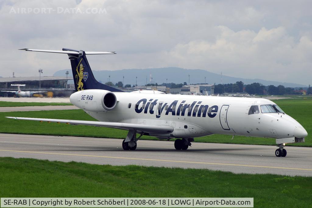 SE-RAB, 2001 Embraer ERJ-135LR (EMB-135LR) C/N 145453, First time in GRZ/LOWG