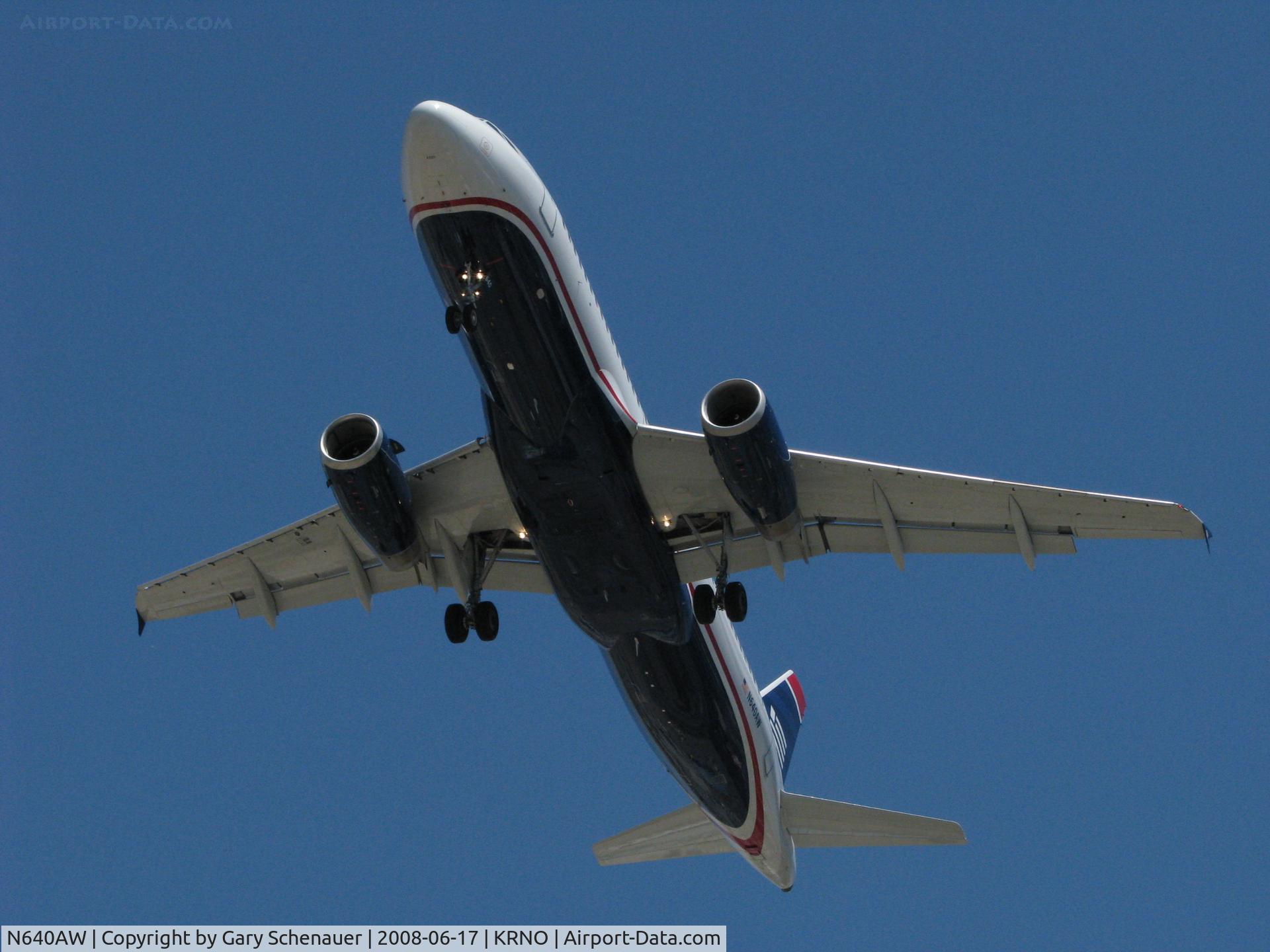 N640AW, 1994 Airbus A320-232 C/N 448, Short Final to 16R