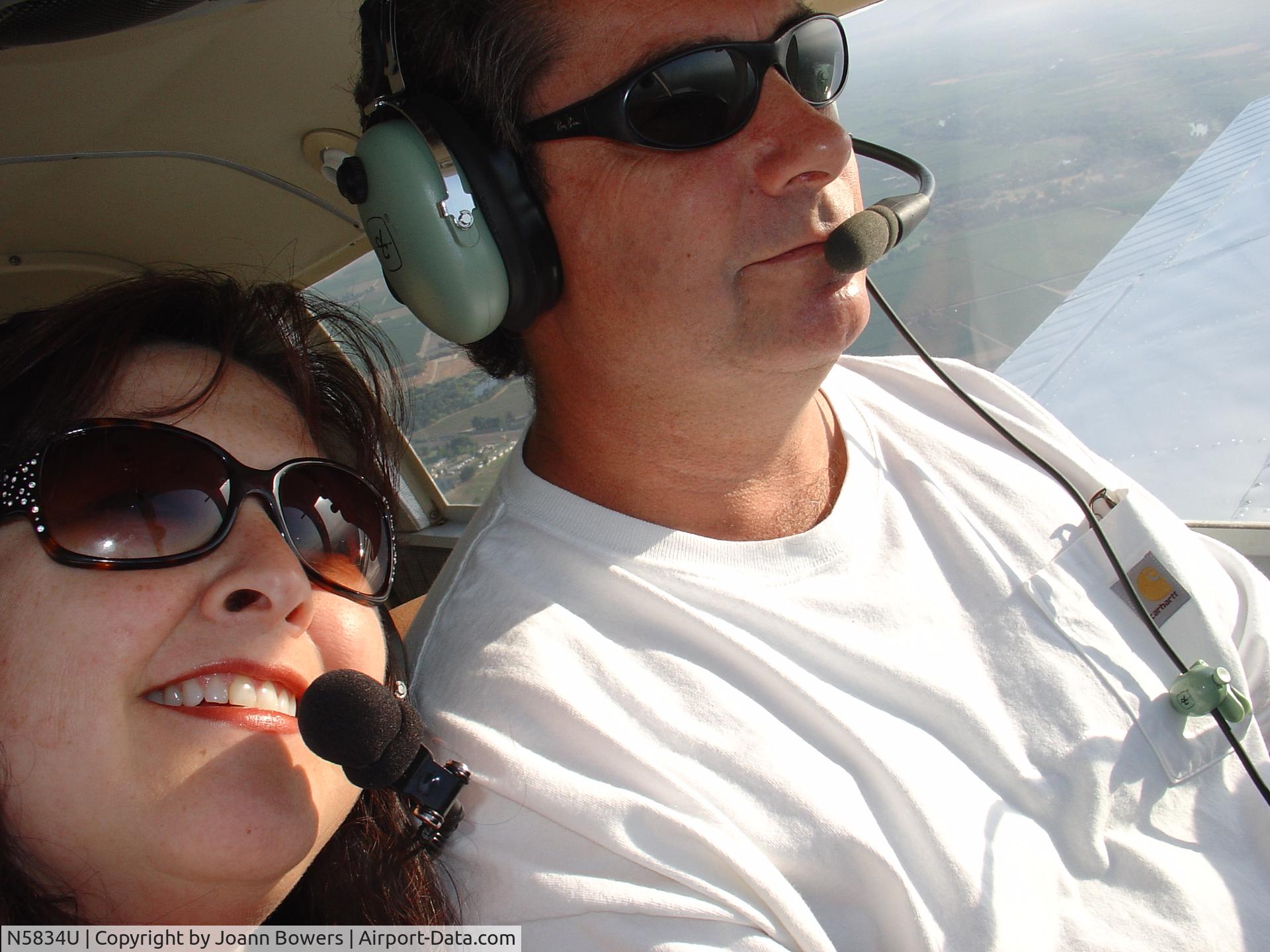 N5834U, 1969 Piper PA-28-140 Cherokee B C/N 28-26665, Joann & Tom In The Central Valley of CA
