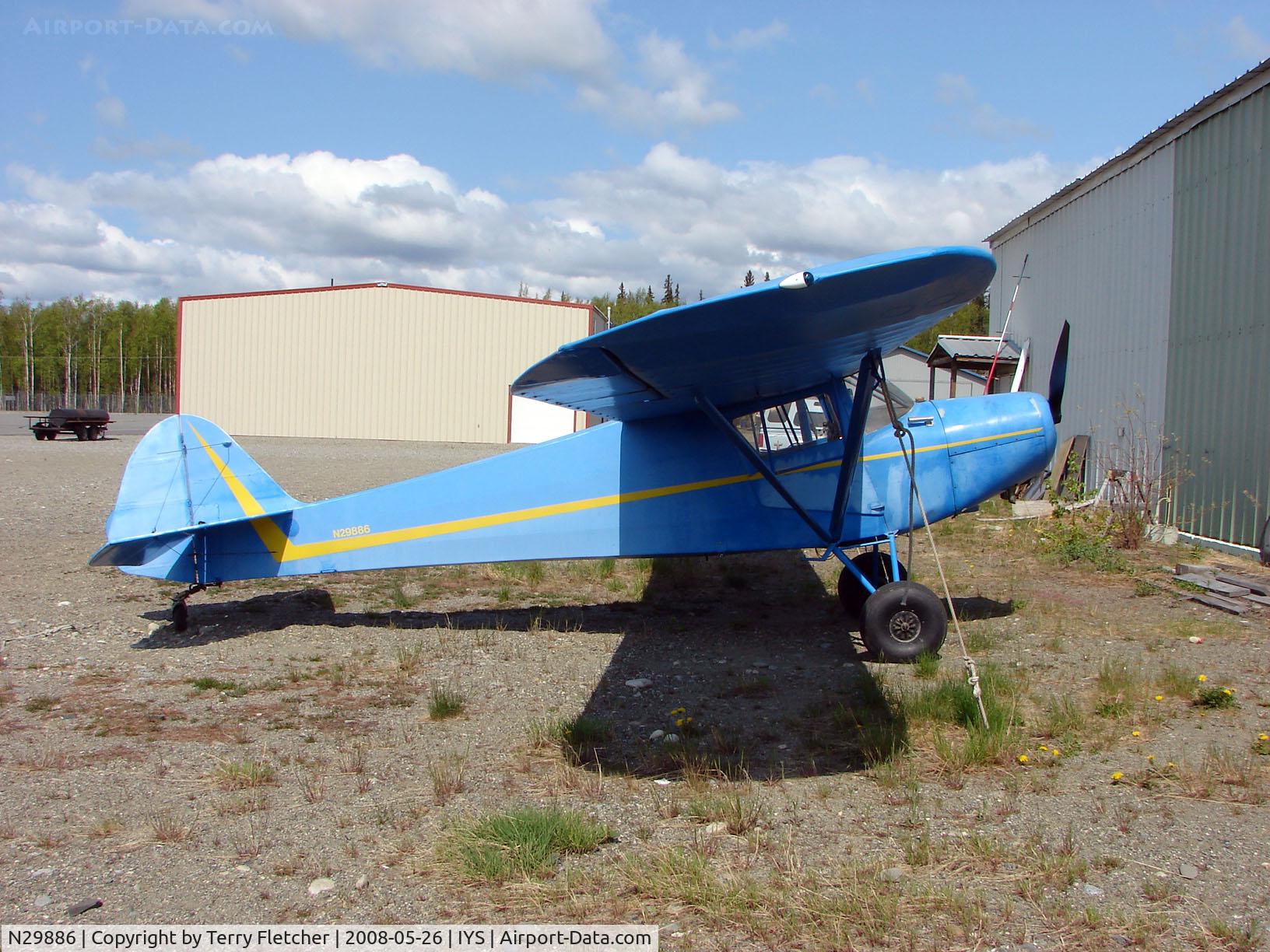 N29886, 1941 Taylorcraft BL-65 (L-2F) C/N 2737, 1941 Taylorcraft BL-65 at Wasilla AK