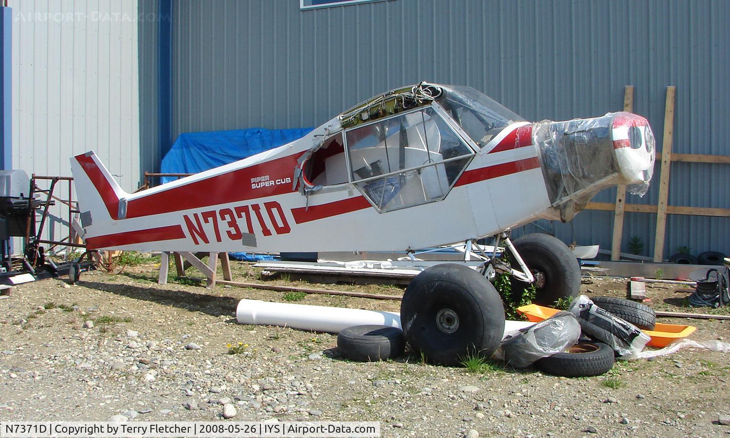 N7371D, 1957 Piper PA-18-150 Super Cub C/N 18-5736, Piper Pa-18-150 at Wasilla , AK minus its wings