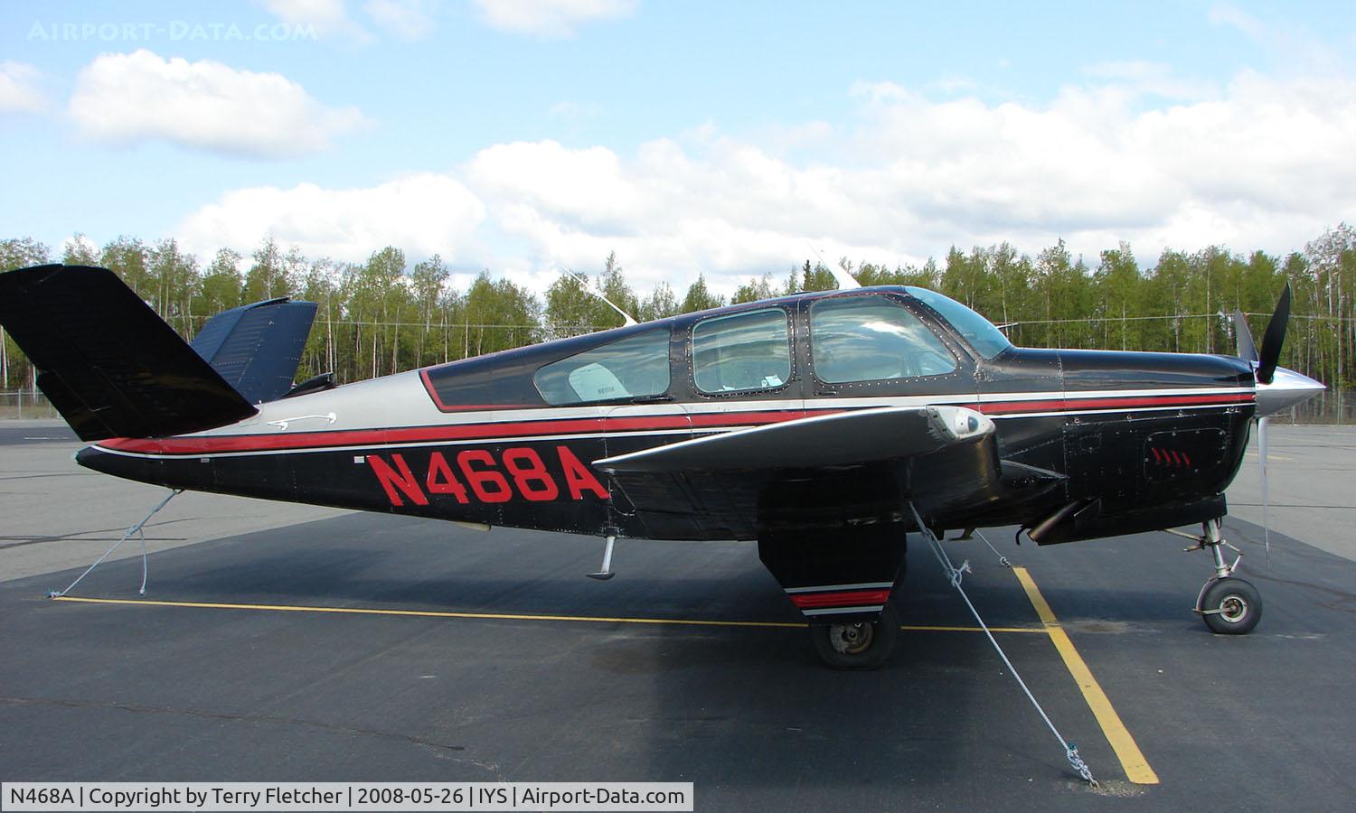 N468A, 1967 Beech V35 Bonanza C/N D-8548, Beech Bonanza at Wasilla AK
