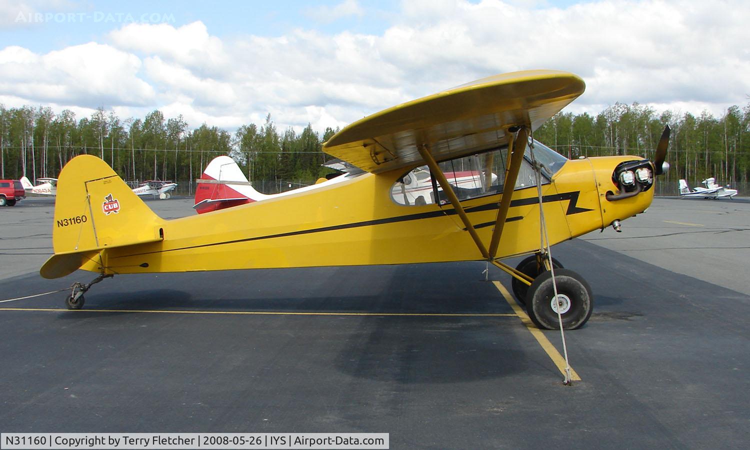 N31160, 1940 Piper J3C-65 Cub C/N 5377, 1940 Piper J3C-65 at Wasilla AK