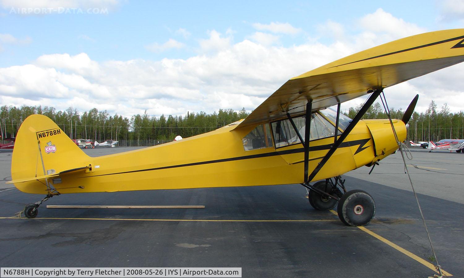 N6788H, 1946 Piper J-3C Cub C/N 20002, 1946 Piper J-3C at Wasilla AK