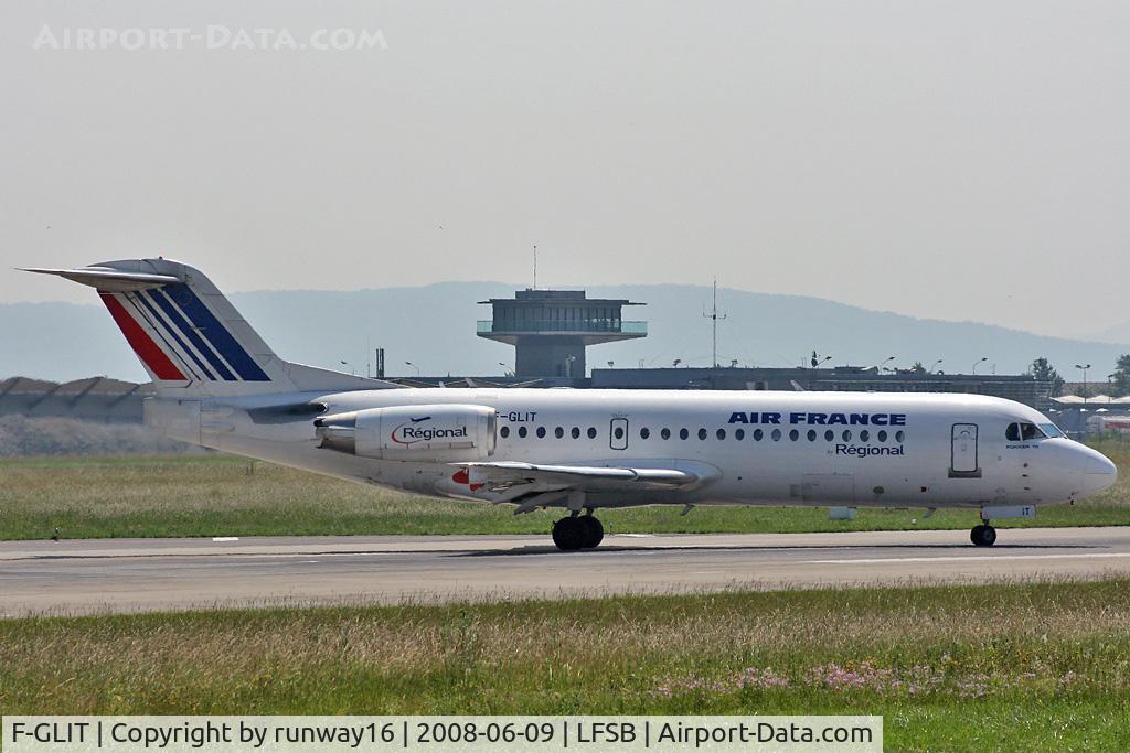 F-GLIT, 1995 Fokker 70 (F-28-0070) C/N 11541, Régional lining up intersection Hotel outbound from Paris ORY
