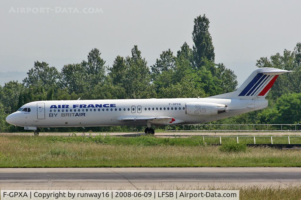 F-GPXA, 1995 Fokker 100 (F-28-0100) C/N 11487, Brit Air taxi on bravo