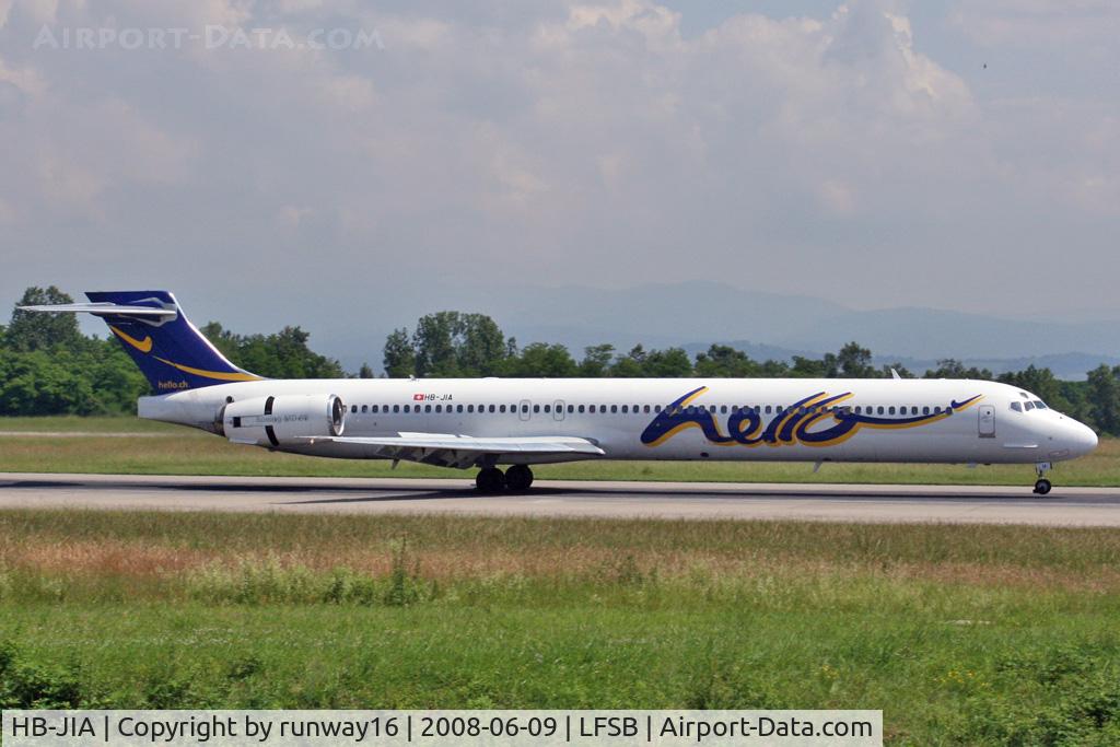 HB-JIA, 1997 McDonnell Douglas MD-90-30 C/N 53552, arriving from AMS EURO 08
