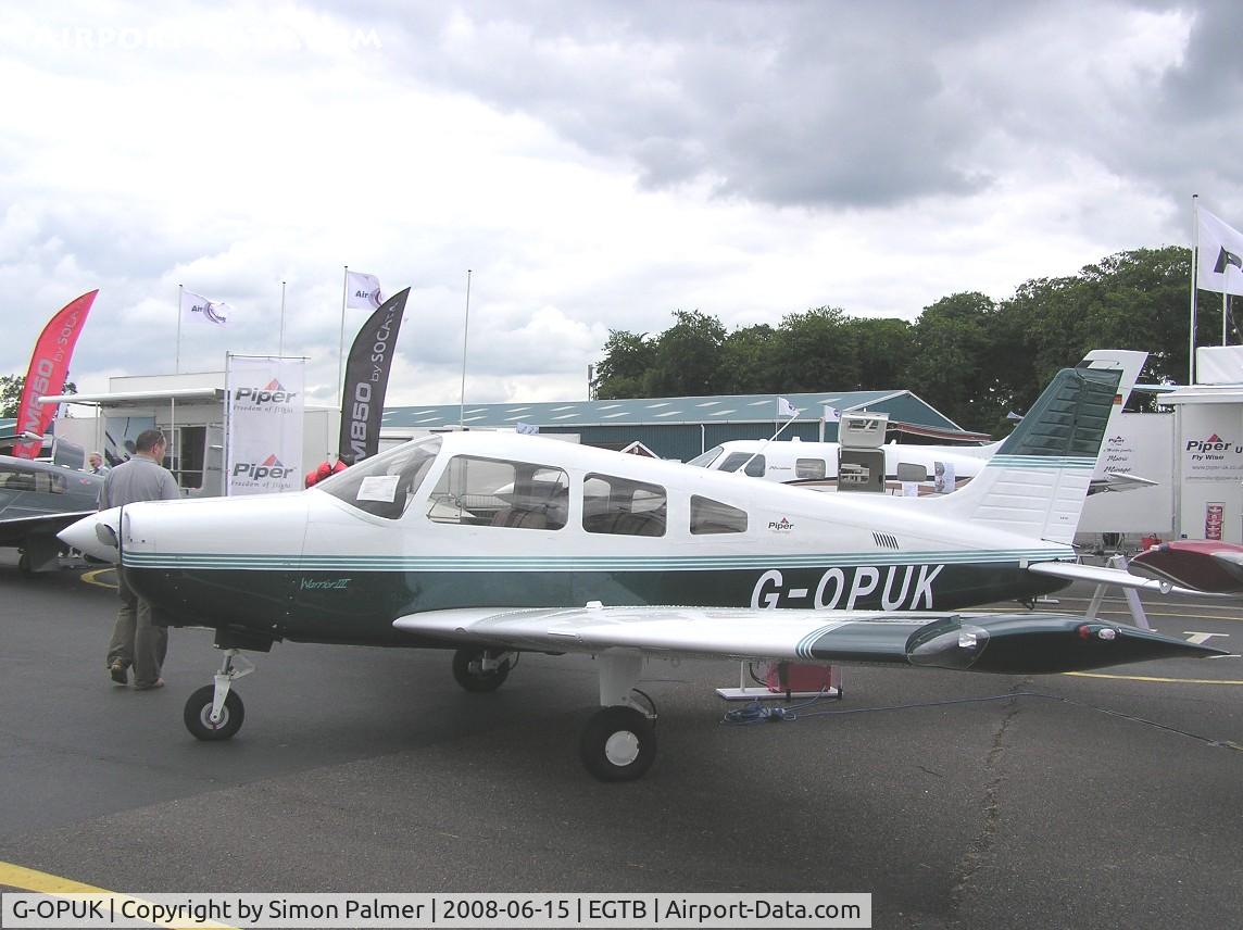 G-OPUK, 2007 Piper PA-28-161 Cherokee Warrior II C/N 2842288, PA-28 exhibited at Aero Expo