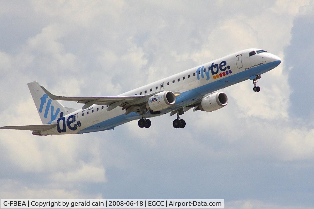 G-FBEA, 2006 Embraer 195LR (ERJ-190-200LR) C/N 19000029, depart manchester