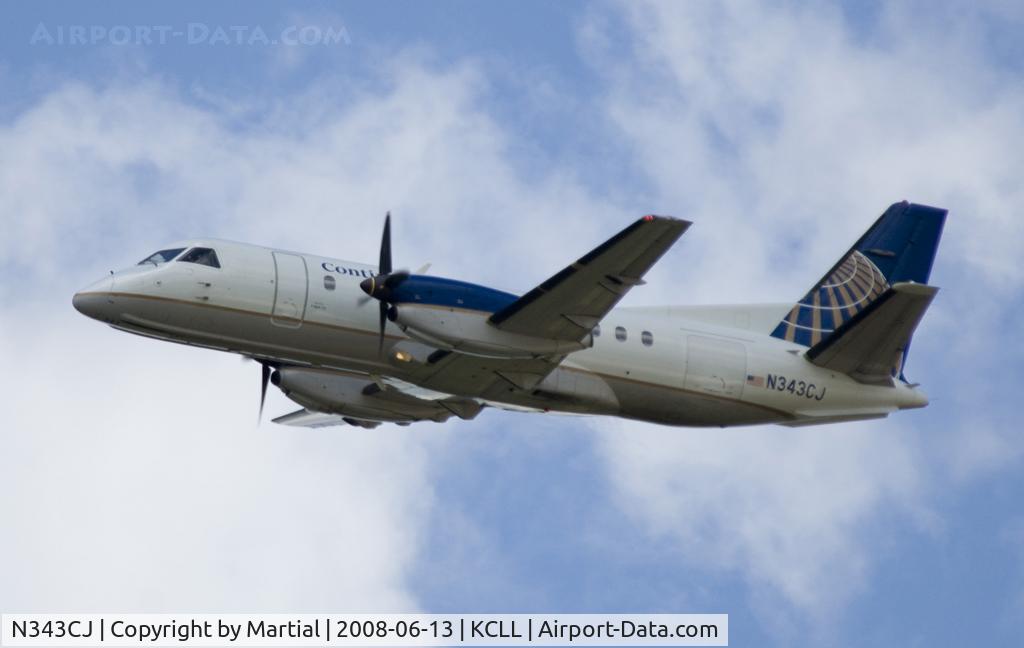 N343CJ, Saab 340B C/N 340B-343, Shot from Disaster City (near CLL)