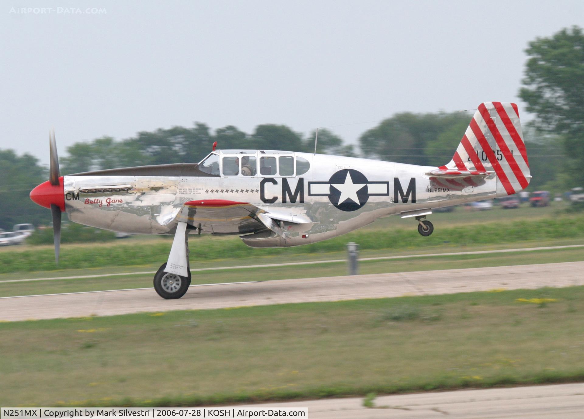 N251MX, 1943 North American P-51C-10 Mustang C/N 103-22730, Oshkosh 2006