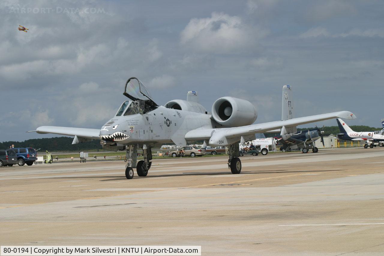 80-0194, 1980 Fairchild Republic A-10C Thunderbolt II C/N A10-0544, Oceana 2004