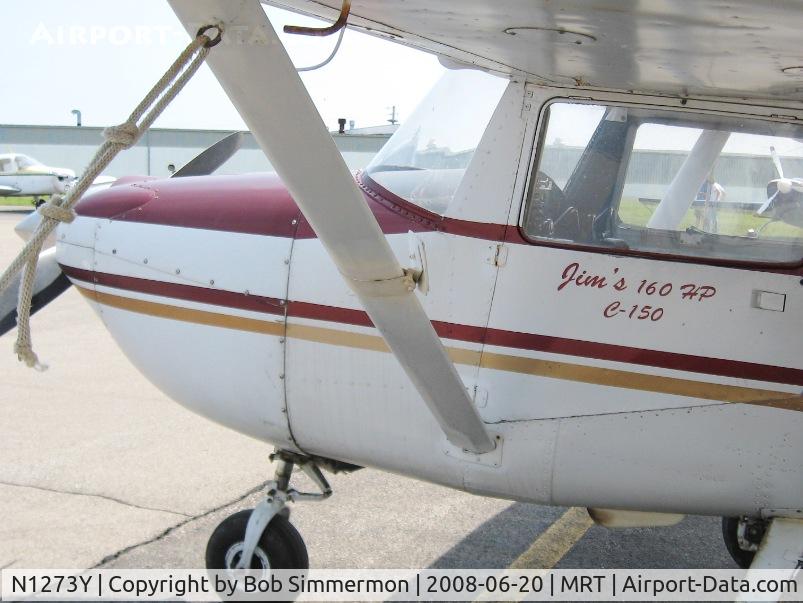 N1273Y, 1962 Cessna 150B C/N 15059673, 160 HP Cessna 150 on the ramp at Marysville, OH