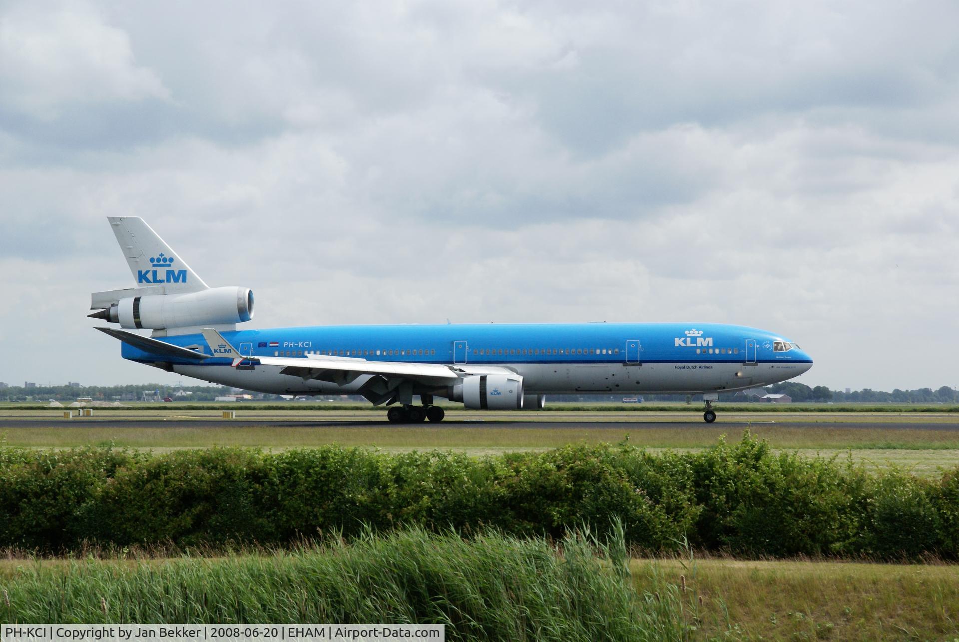 PH-KCI, 1995 McDonnell Douglas MD-11 C/N 48563, Just after landing on the Polderbaan at Schiphol
