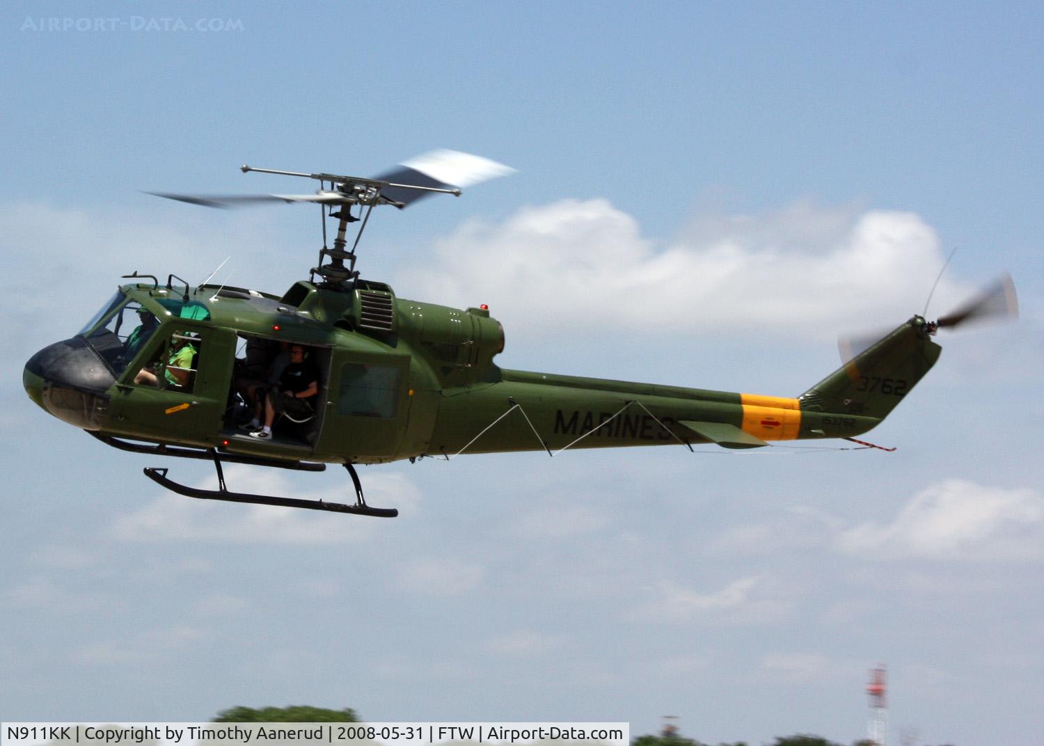 N911KK, 1966 Bell UH-1E Iroquois C/N 153762/6128, Cowtown Warbird Roundup 2008, flyby