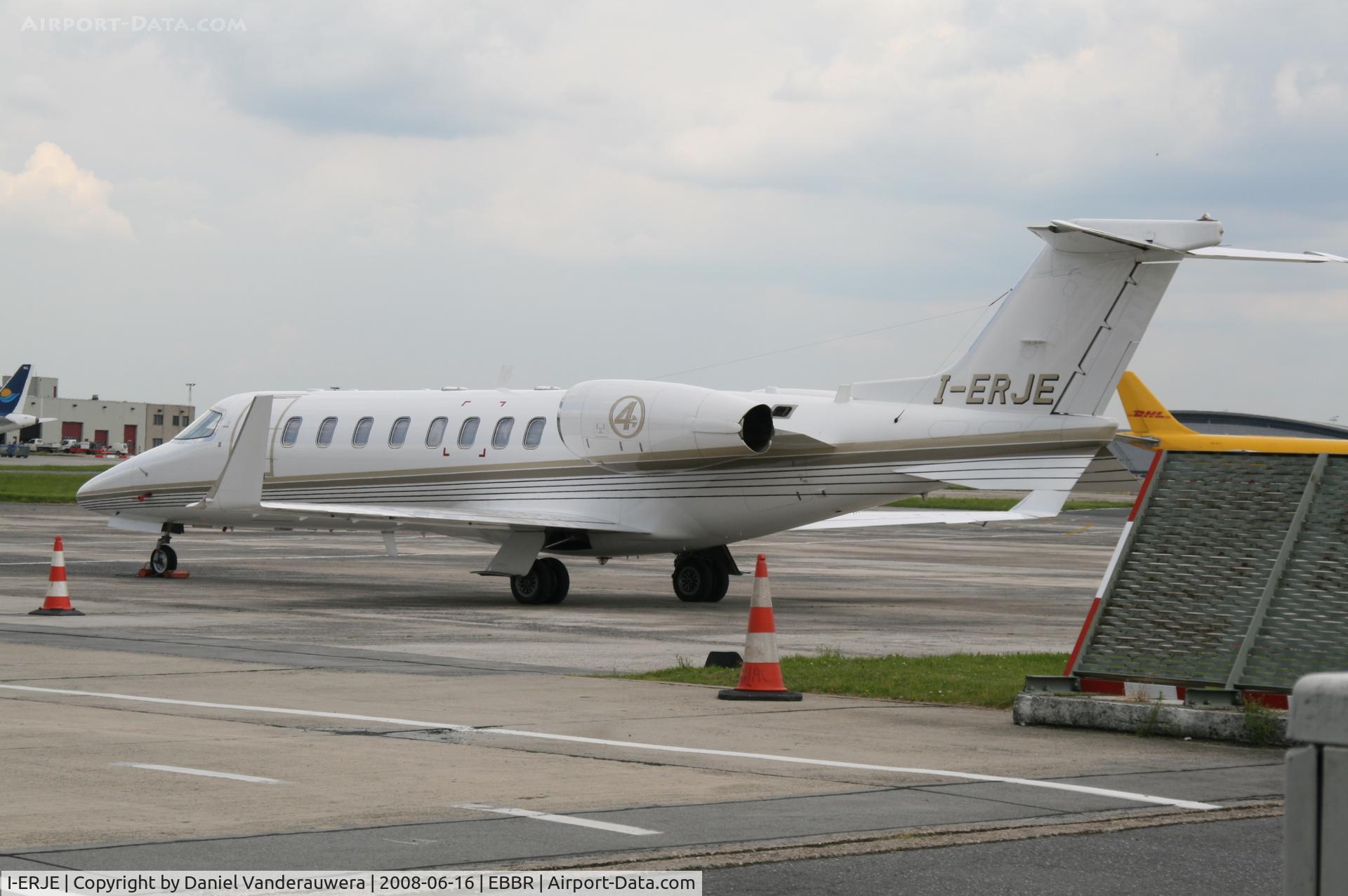 I-ERJE, 2002 Learjet 45 C/N 45-226, parked on General Aviation apron (Abelag)