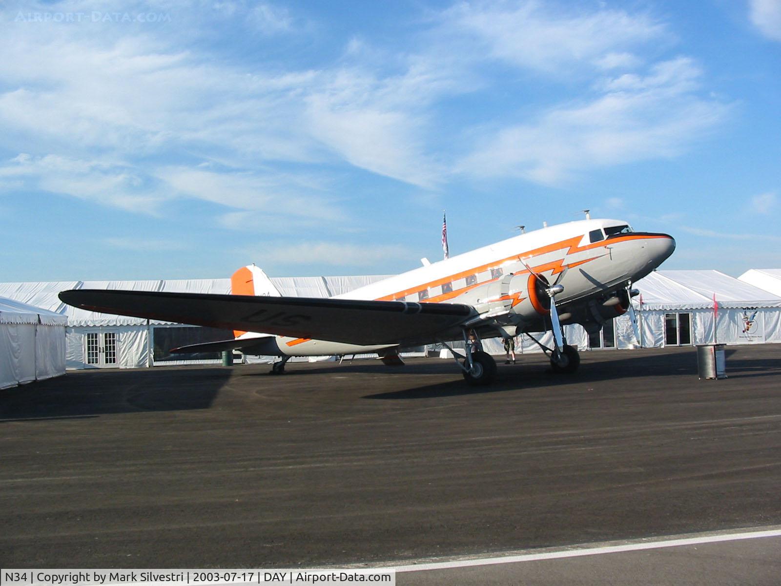 N34, 1945 Douglas R4D-7 C/N 33359, Dayton Airshow 2003