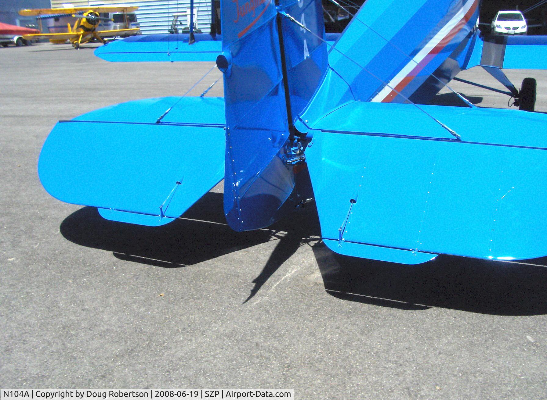 N104A, 1947 Aero C.104S Jungmann C/N 212, 1947 Bucker Jungmann BU 1.131, Lycoming O&VO-360 180 Hp upgrade, linked trim tabs each elevator