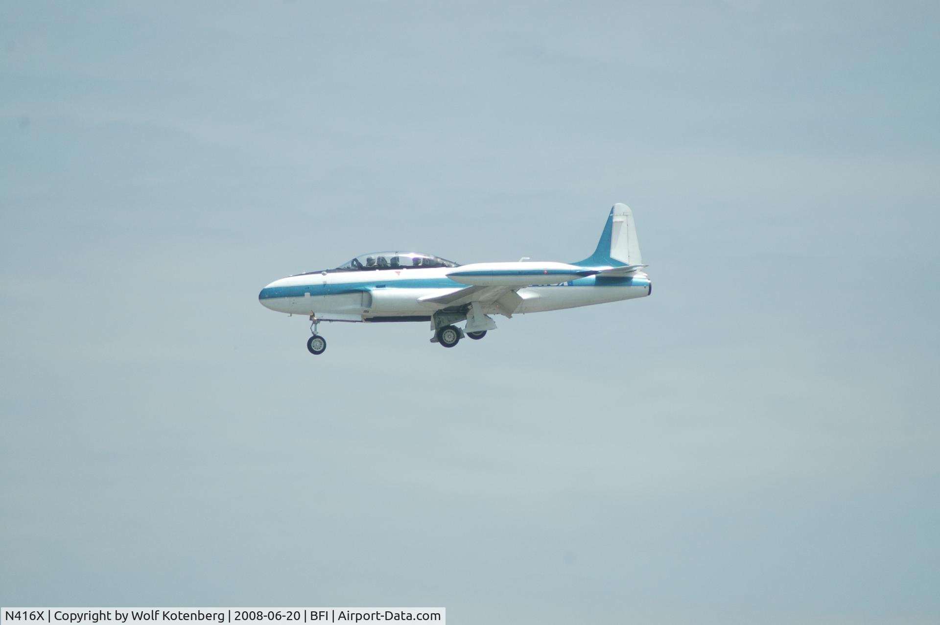 N416X, 1954 Canadair CT-133 Silver Star 3 C/N T33-369, on final