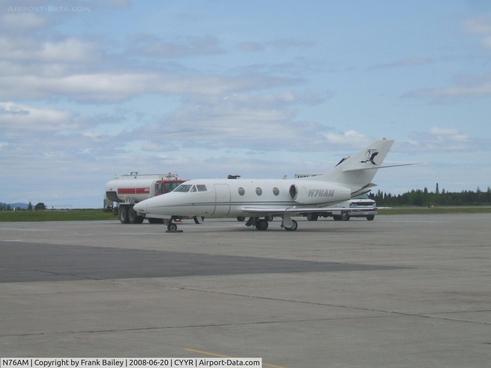 N76AM, 1979 Dassault-Breguet Falcon 10 C/N 157, Parked at Woodwards FBO  Goose Airport NL