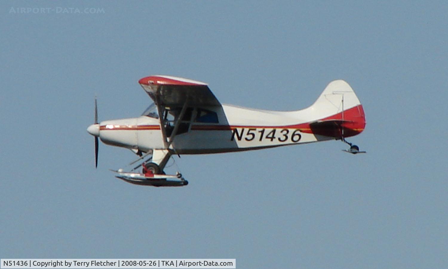 N51436, 1973 Maule M-4-210C Rocket C/N 1101C, 1973 Maule on skis approaching Talkeetna