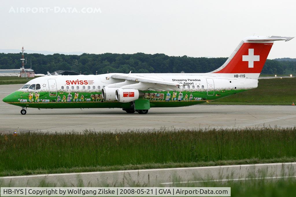 HB-IYS, 2001 British Aerospace Avro 146-RJ100 C/N E3381, special c/s