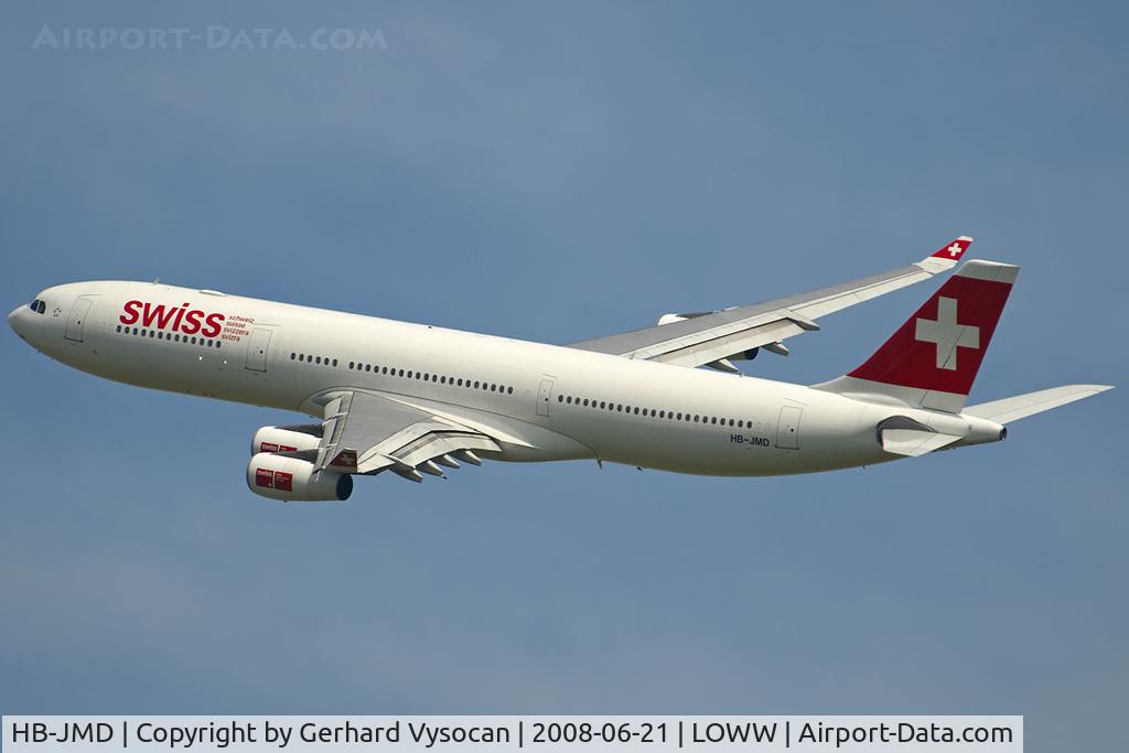 HB-JMD, 2003 Airbus A340-313 C/N 556, rare visitor @ vie
