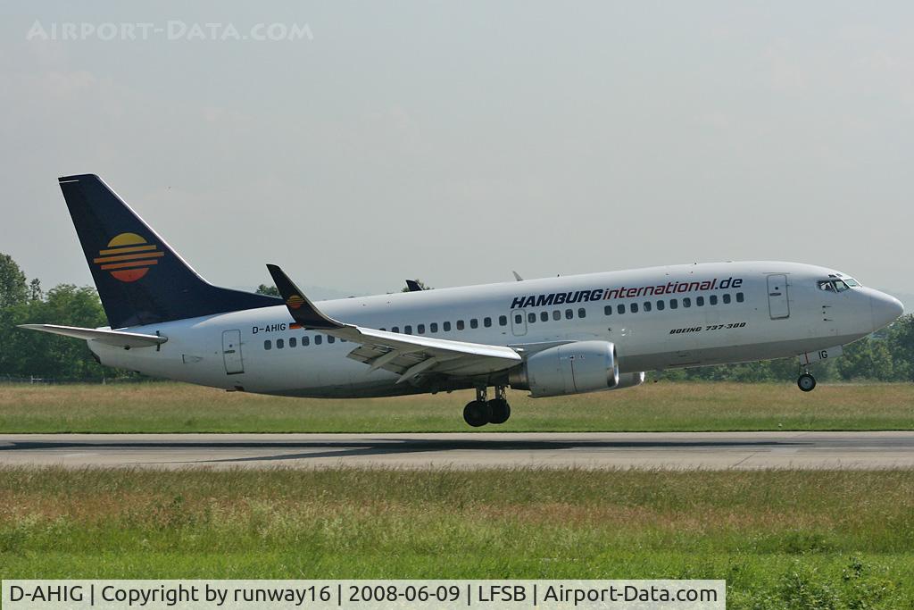 D-AHIG, 1987 Boeing 737-33A C/N 23827, incoming from AMS with supporters for EURO 08