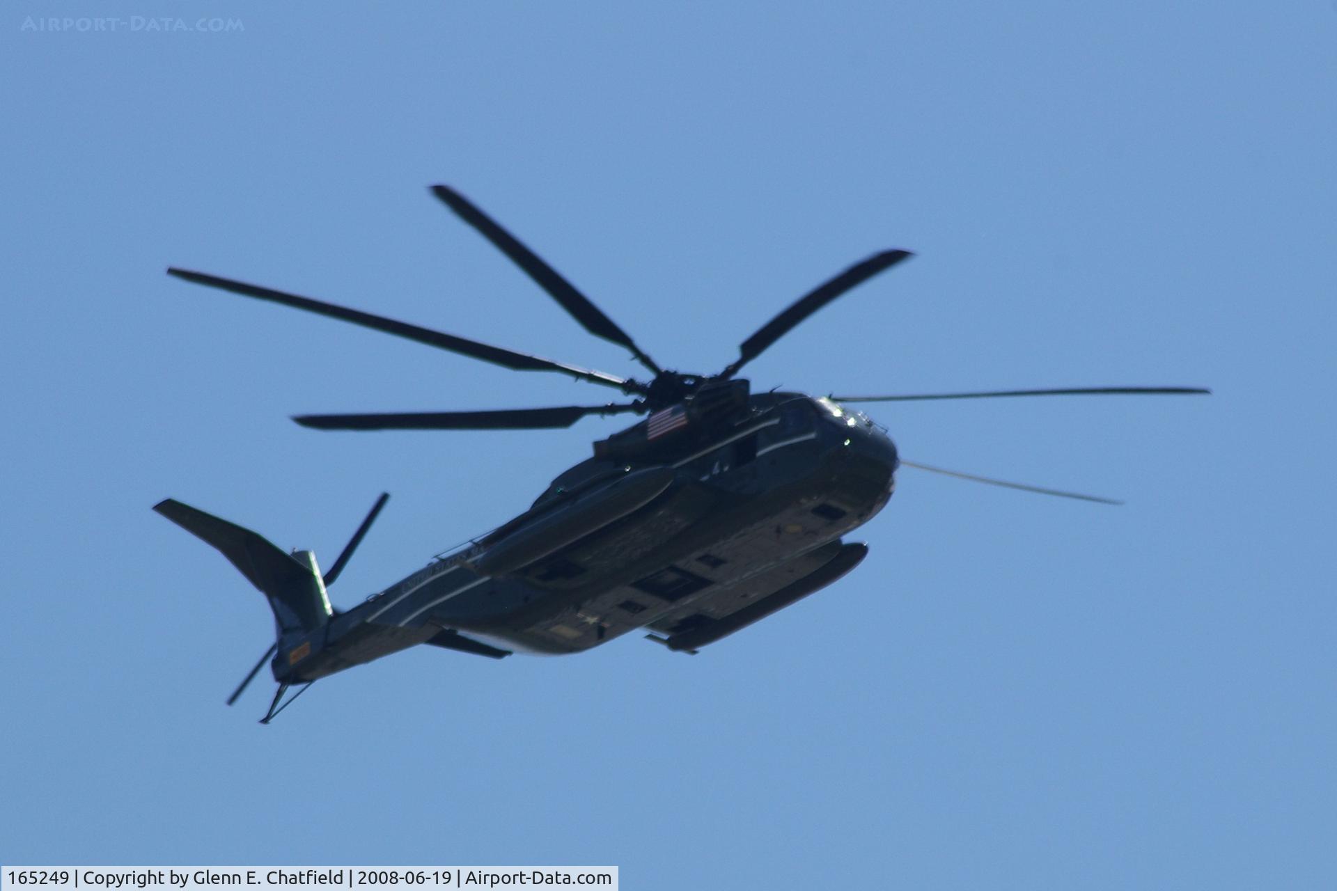 165249, Sikorsky CH-53E Super Stallion C/N 65-643, Flying over North Liberty, IA as part of Presidential fleet.