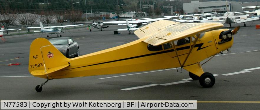N77583, 1946 Piper J3C-65 Cub C/N 22073, seen at boeing Field