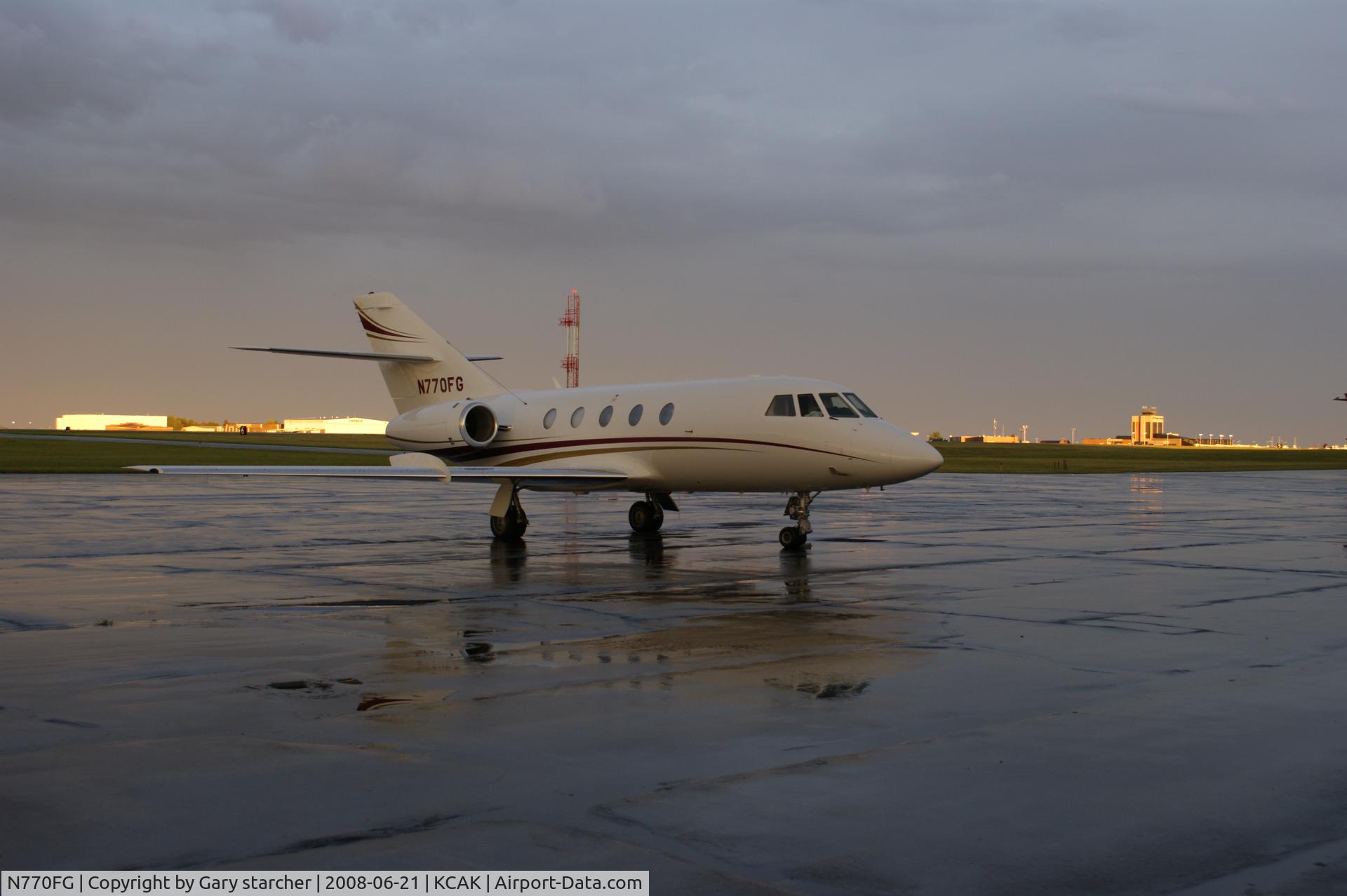 N770FG, 1967 Dassault Falcon (Mystere) 20-5 C/N 116, Came in before the stormsitting overnight