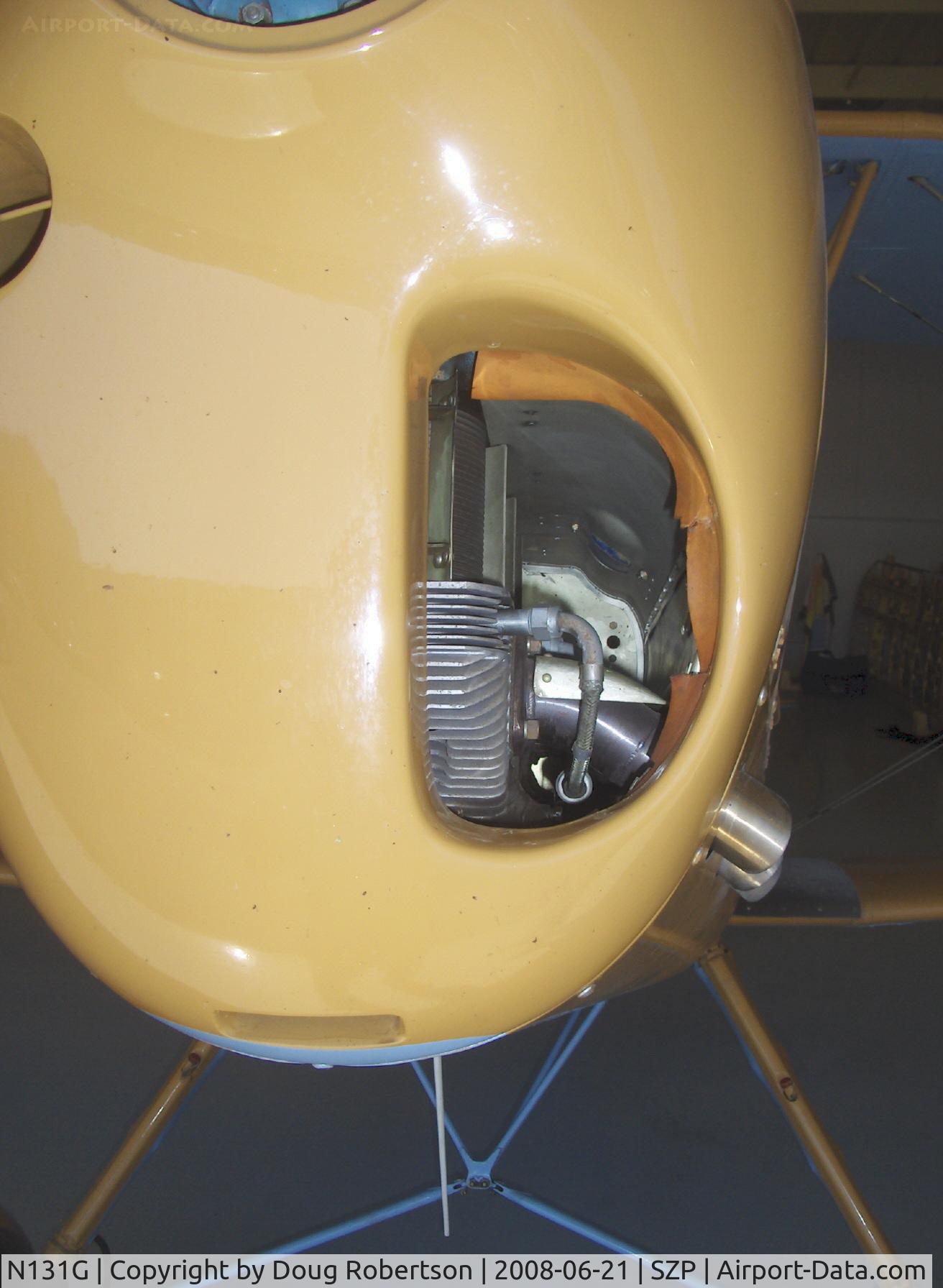 N131G, 1959 CASA 1-131 Jungmann C/N E3B-391, 1959 C.A.S.A. 1.131 Bucker-Jungmann, LOM 332AK 140 Hp inverted 4 cylinder engine, engine cooling air intake