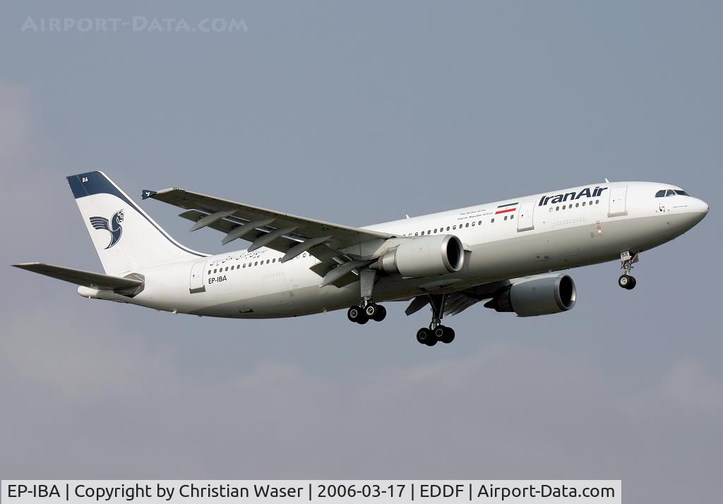 EP-IBA, 1993 Airbus A300B4-605R C/N 723, Iran Air