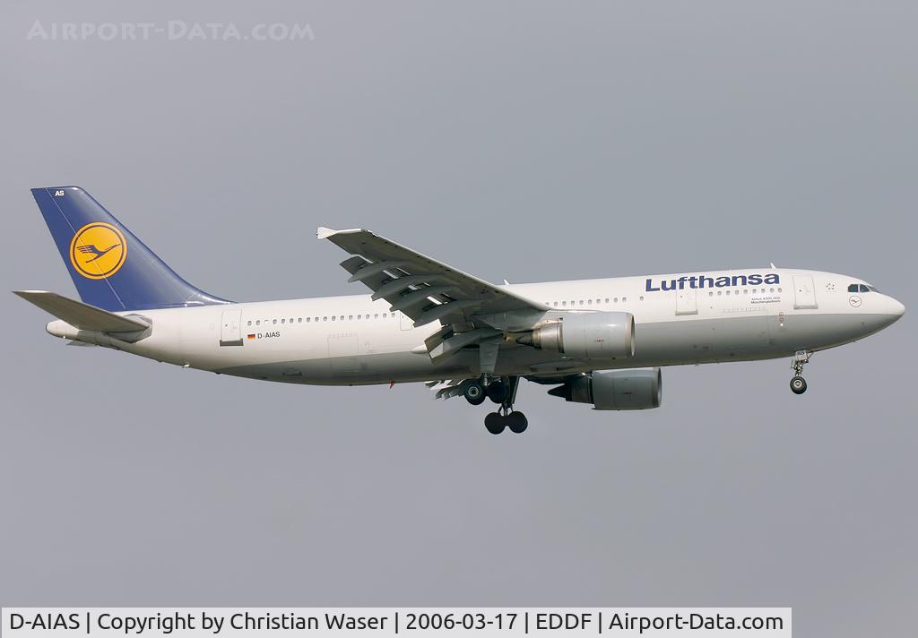 D-AIAS, 1989 Airbus A300B4-603 C/N 553, Lufthansa